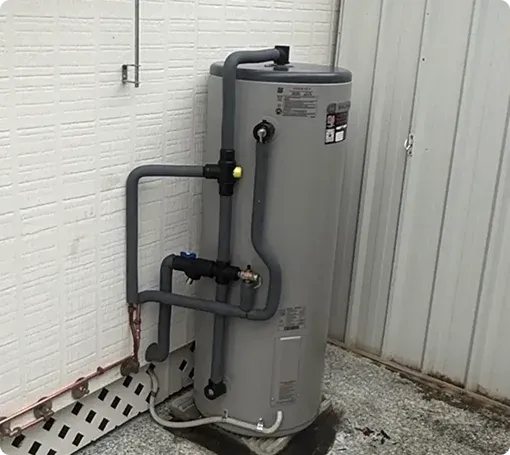 New hot water system installed outside a Logan home