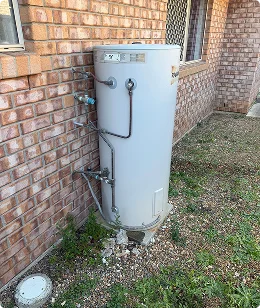 Before: old hot water cylinder