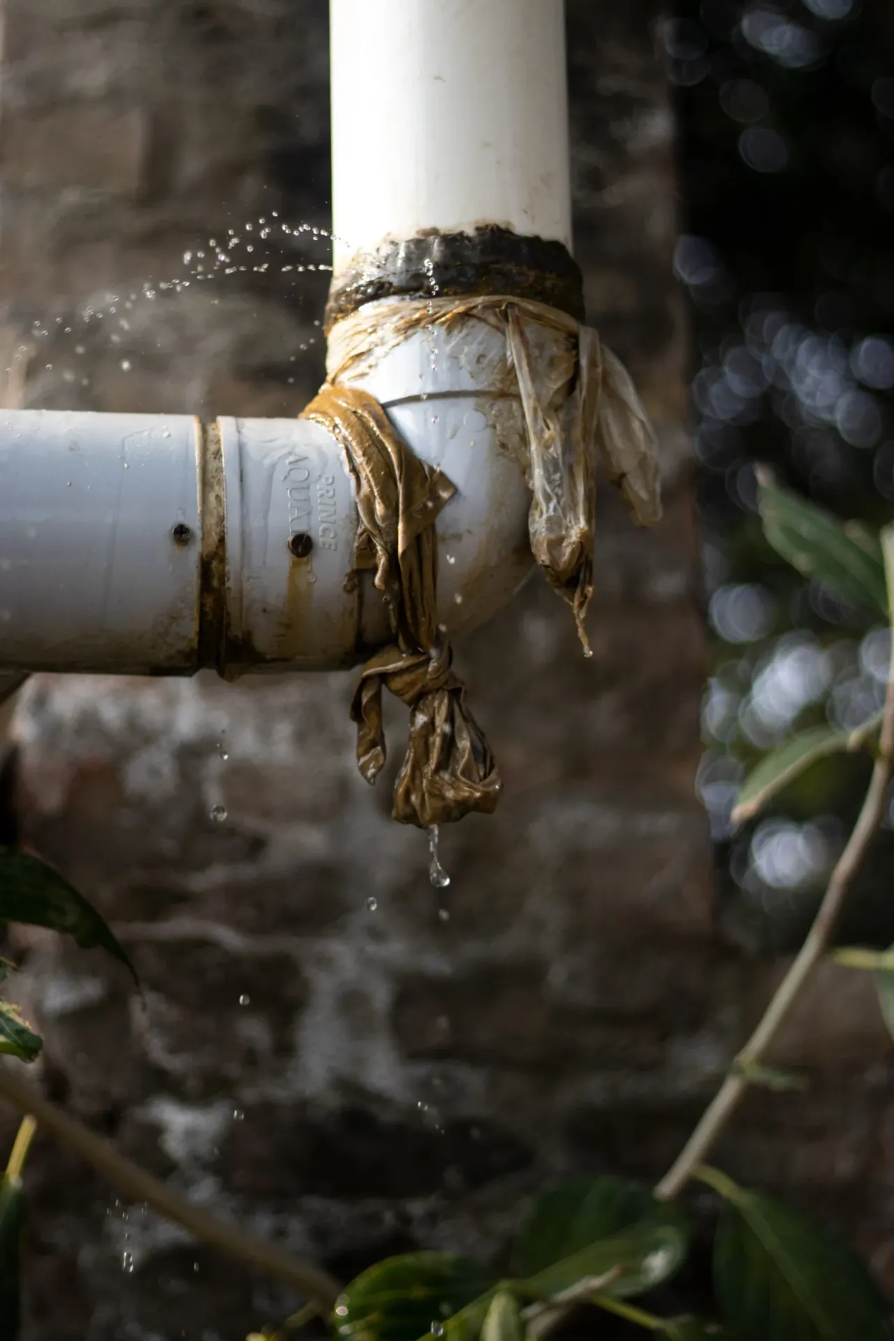 Outdoor tap and water pipe